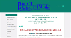 Desktop Screenshot of elkhartschoolofmusic.com